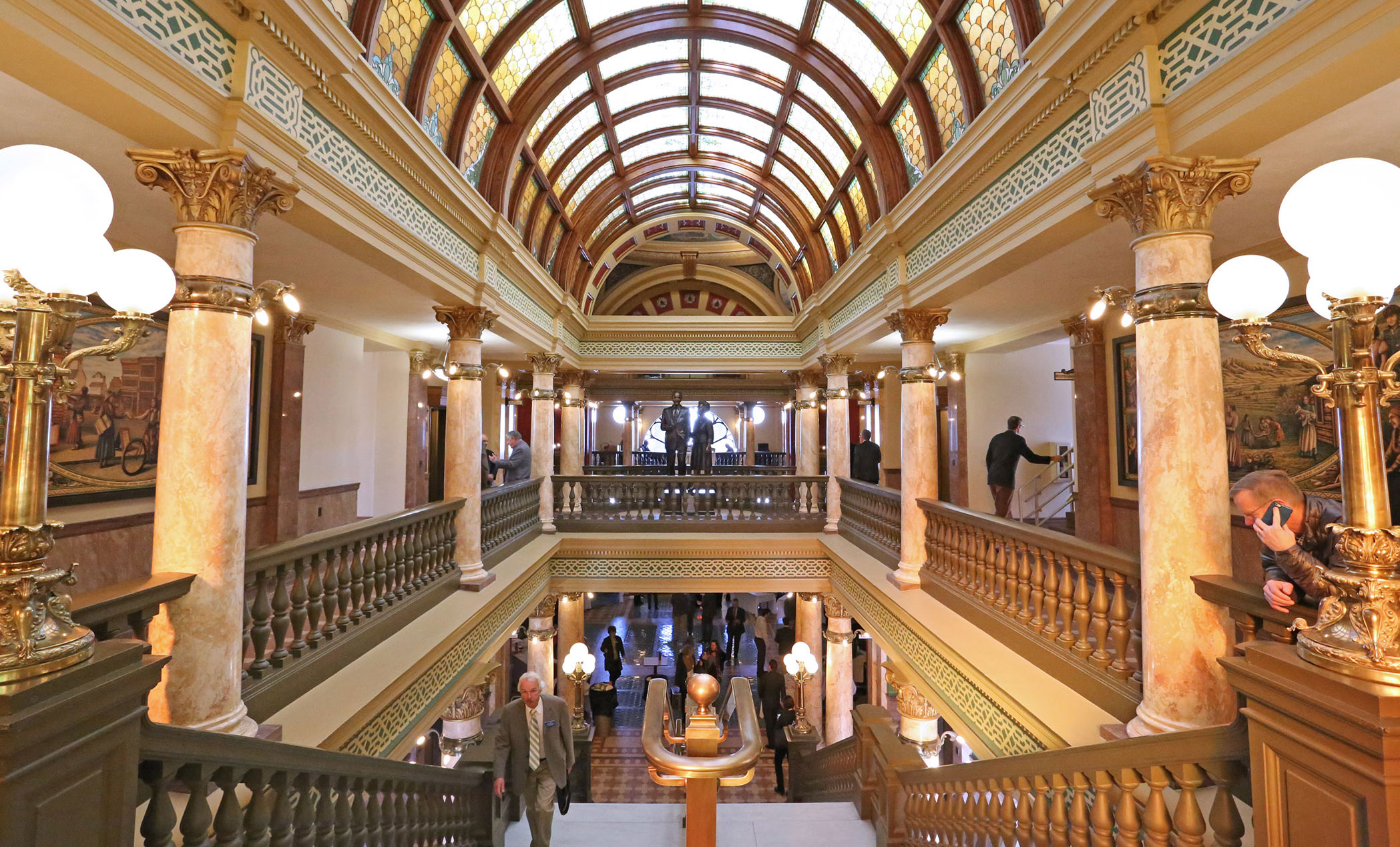 View North Both Murals and Barrel Vault