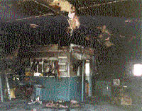 Fire damage to the MDT maintenance facility in Broadus
