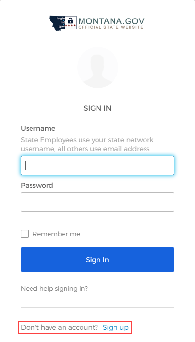 Okta login screen