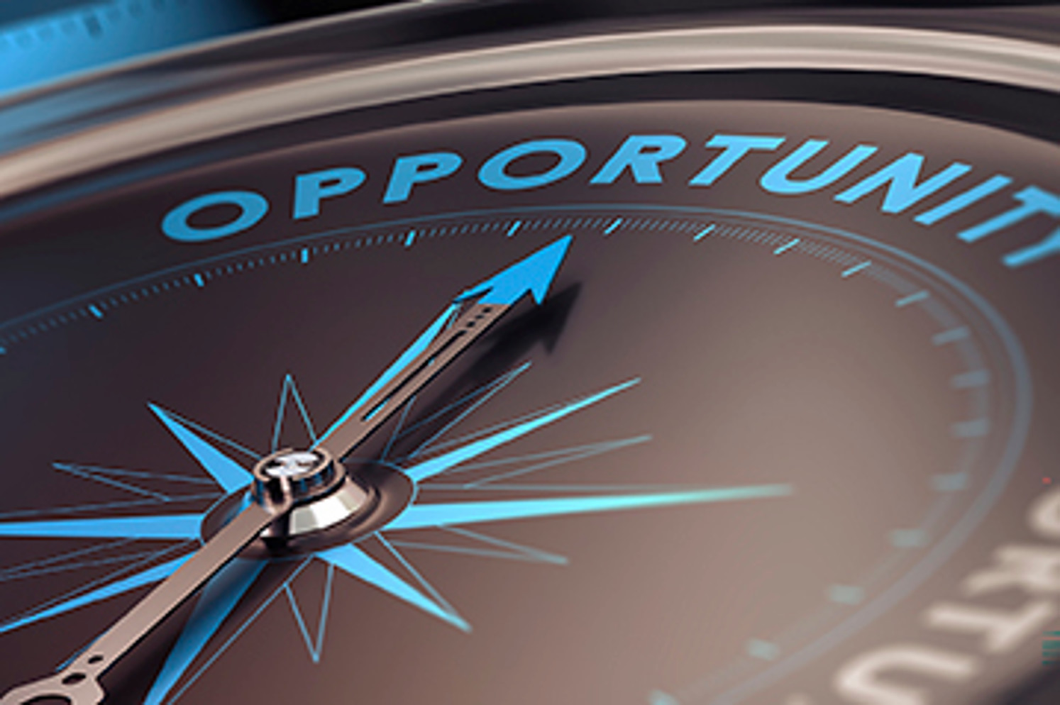 A compass pointing to the word "Opportunity"